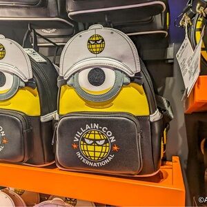Loungefly Minion Villain-Con Backpack - Yellow, Black, Gray
